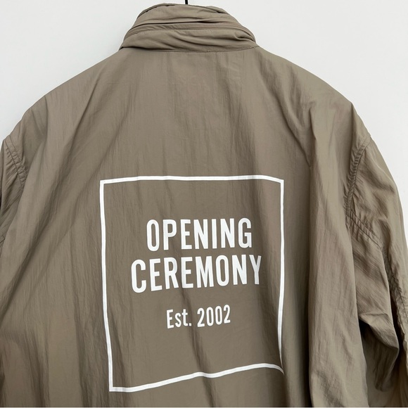 OPENING CEREMONY Hidden Hood Logo Trench Coat - Picture 4 of 7
